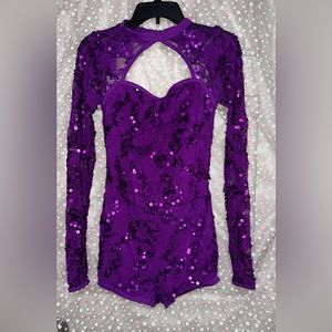 Medium adult purple dance costume for dance Revolution